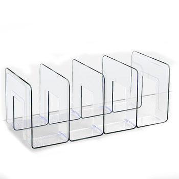 Transparent bookend reading bookshelf