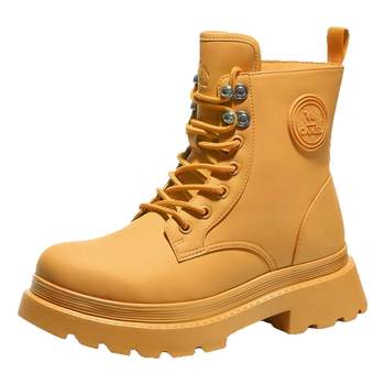 Camel women's shoes rain boots spring, autumn and winter new fashion martin boots non-slip waterproof women's boots workwear high-top casual shoes