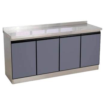 2.4 meters stainless steel kitchen cabinet stove cabinet integrated cabinet combination household storage cupboard overall simple rental