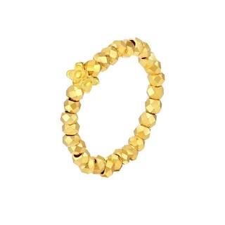 Saphire women's gold ring four-leaf clover solid gold ring