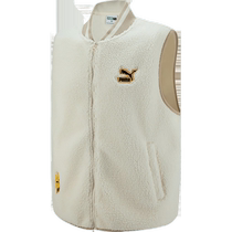 PUMA mens vest 24 spring new fashion sports warm imitation lamb velvet vest 539967-65