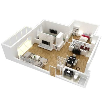 Second-hand old house renovation and decoration company renovates whole house interior design renderings home improvement full-service construction team