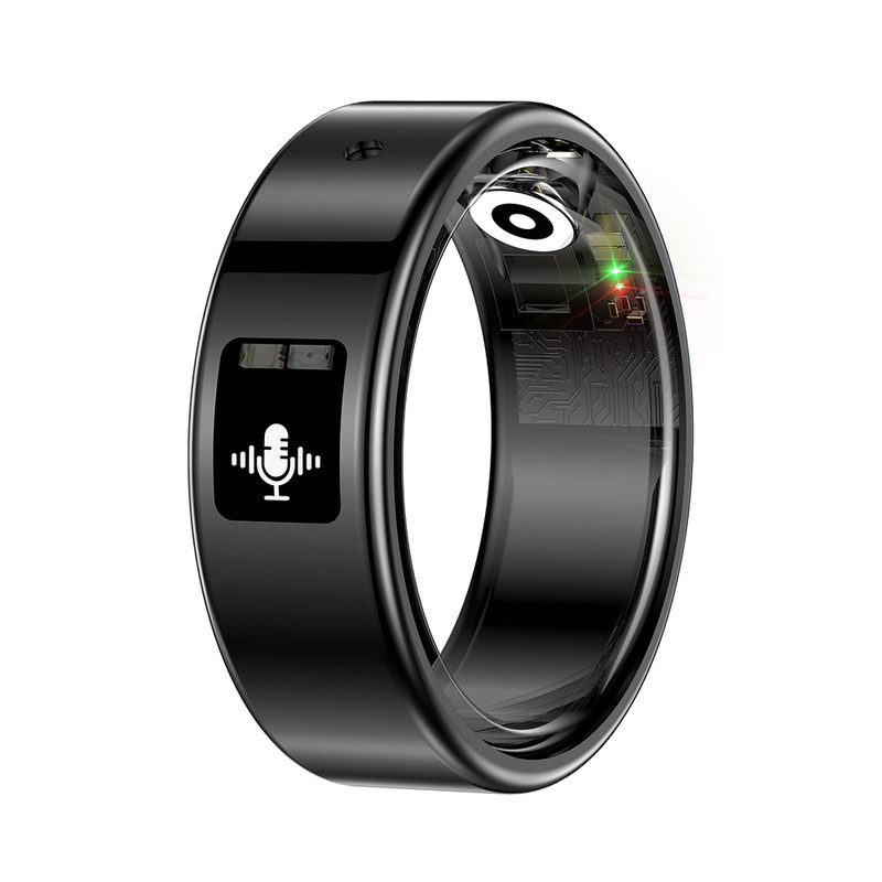 Smart recording ring with translation function, heart rate, blood oxygen, sleep, multi-sport mode, WeChat sports pedometer monitoring