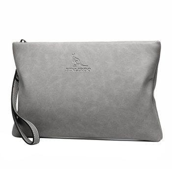 Binli kangaroo leather envelope large capacity men's handbag