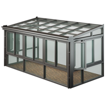 Simple modern pavilion roof villa courtyard glass sunroom outdoor laminated safety glass