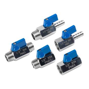 304 Stainless Steel Mini Ball Valve, Double Internal Thread Ball Valve, Double External Thread Ball Valve, Internal and External Thread Ball Valve, 3/4 Inch, 1/2 Inch, 1/4 Inch