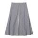 Cotton blended fine plaid over-the-knee skirt, same style as the store
