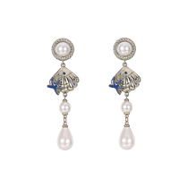 (indépendants) VITING Faible sucre Ocean Blue Heisei Earline Ear Pendentif Femmes Original Niche Light Extravaganza