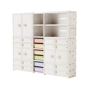 Qiaolexiong children's wardrobe feeding desk baby storage cabinet