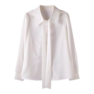 Chicbliss commuting interview bow shirt women