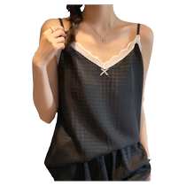 Silk sexy pajamas for women summer thin satin camisole shorts two-piece set high-end home wear