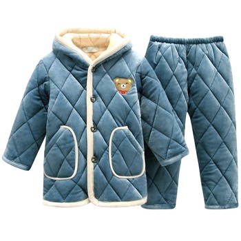 Winter three-layer quilted thickened warm home clothes