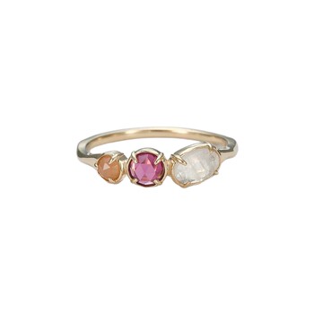 Arkado rose garnet 9k gold ring