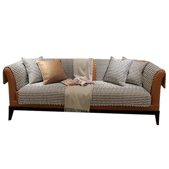 
Modern simple houndstooth cotton sofa cushion all seasons universal anti-slip anti-wrinkle soft wear-resistant sofa cover custom