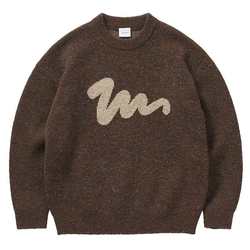 ເສື້ອກັນໜາວ 714street ດູໃບໄມ້ລົ່ນແລະລະດູຫນາວຍີ່ປຸ່ນ retro ເທິງ pullover cardigan ວ່າງ lazy ແບບ knitted sweater