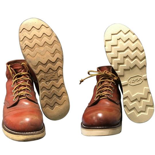 Vibram johnny red wing repair work boots