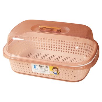 Storage box for kitchen household with cover dormitory dish storage rack plastic cupboard box for drainable bowl box