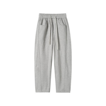 Nanyi winter elastic waist narrow version heavyweight velvet thickened sweatpants 55051 men's casual pants