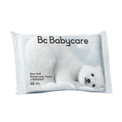 Babycare Bear Soft Tissue Paper Cream Tissue Moisturizing Tissue Moisturizing Tissue Special Portable Nose Wipe 40 Pumps*20 Pack