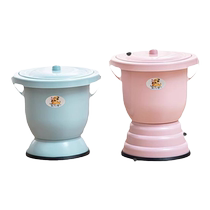 German urine bucket pee adult high-footed spittoon household bedroom with cover anti-odor urinal for pregnant women room chamber pot old