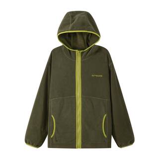 Zuoxi boys' polar fleece thickened fleece hooded jacket