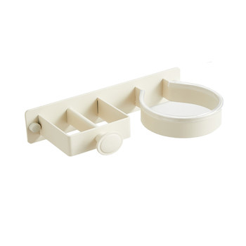 Punchless hair straightener bracket hair dryer storage rack