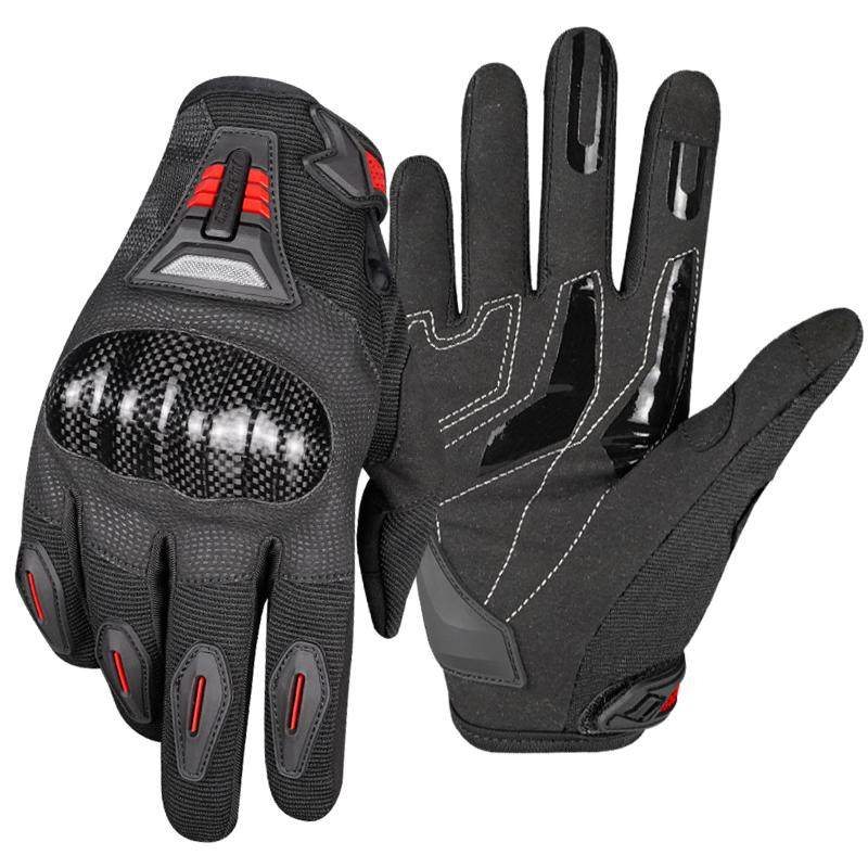 Summer motorcycle anti-fall carbon fiber gloves, breathable and non-slip