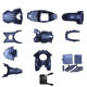 A complete set of electric motorcycle spray-painted lamps pp body shell