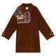 Mori Girl Tribe's original retro Mailedea Dan style brown mid-length temperament woolen coat woolen coat