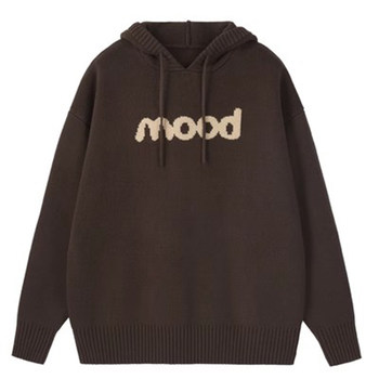 PCLP MOOD sweater hooded, ຍີ່ຫໍ້ຄົນອັບເດດ: ແຫ່ງຊາດດູໃບໄມ້ລົ່ນແລະລະດູຫນາວຫນາຄູ່ນ່ຶວ່າງອາເມລິກາ retro knitted hoodie ສໍາລັບຜູ້ຊາຍ