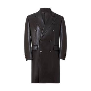 Men's peaked lapel double-breasted chester coat