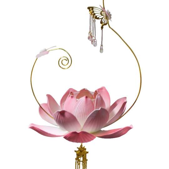 新中式元旦新年花灯荷花灯莲花灯花灯舞蹈古风中国风汉服拍照道具