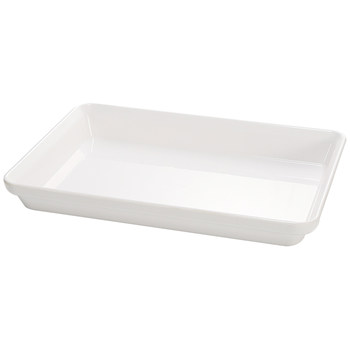 Imitation porcelain white plastic rectangular hotel pallet