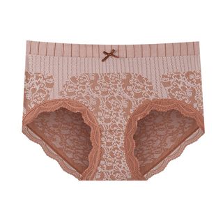 内裤女高腰宫廷风蕾丝中腰收腹提臀塑身三角裤大码夏季薄