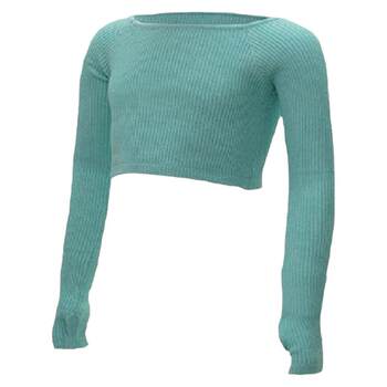 Sansha French Sansha Kidsren's Knitted Warm Tops White Sweater Dance Practice Clothes Long-Sleeved Ballet