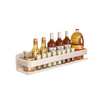 White kitchen seasoning shelf without punching