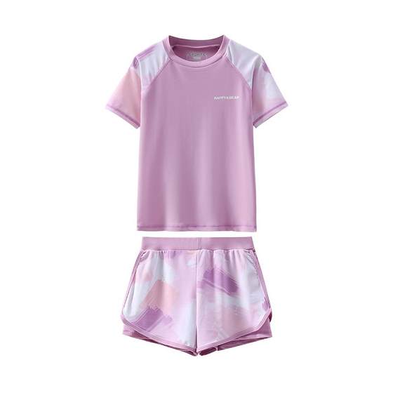
Girls swimsuits and fashionable princesses 2025 summer children's swimsuits professional quick-drying big children's split swimsuits set