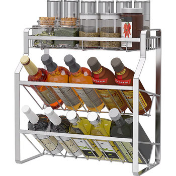 304 stainless steel countertop seasoning rack kitchen storage rack