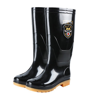 四季雨鞋高筒加厚黑色男士防水鞋加绒保暖防滑防臭牛筋底耐磨雨靴