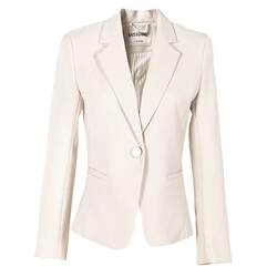 Mi Siyang 2024 spring new high-end small suit off-white waisted short suit formal jacket for women