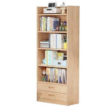 Solid wood bookshelves floor-standing shelf home living room pine wood