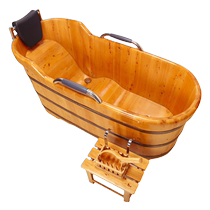 Bath oriental solid wood bath barrel wooden barrel commercial bath barrel adult ergonomic S curve bottom bath barrel