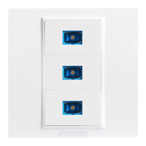 Mingkai Electrical Type 86 concealed 3-port computer network fiber optic panel with flange three-position fiber optic socket