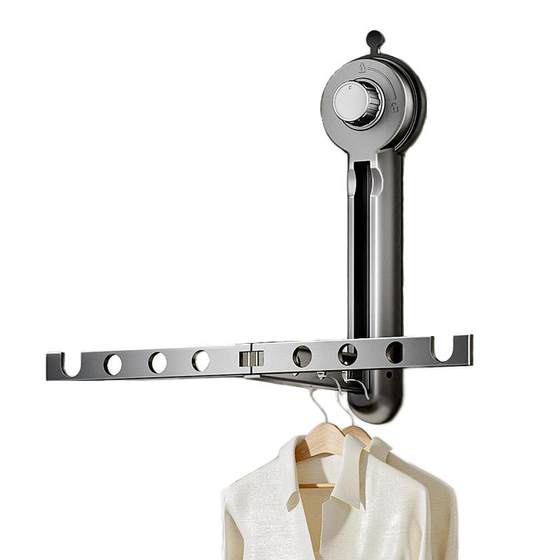 Balcony window folding glass window invisible suction cup drying rack bathroom mini clothes hanger bathroom clothes artifact