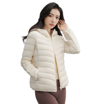 Duck Down Jacket Womens 2024 Winter New Thin Hooded Jacket Small Light Warm and Comfortable Jacket J