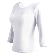 Adult dance tops womens mid-sleeve ballet practice clothes classical gauze black art exam body Chinese dance costumes