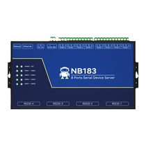 Port série RS485 232 vers Ethernet Serveur de port série à 8 voies Passerelle MODBUS multicanal isolée TCP vers RTU Paquet denregistrement Paquet de battement de cœur Protocole IoT Ordinateur hôte Commande AT