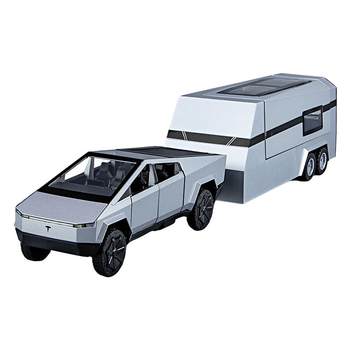 Tesla cyberpick motorhome simulation alloy rv model collection gift ornaments toy car boy gifts