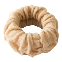 Japanese thick brown pleated towel ring ~ ins style simple and versatile hair ring high elasticity thickened hair accessory
