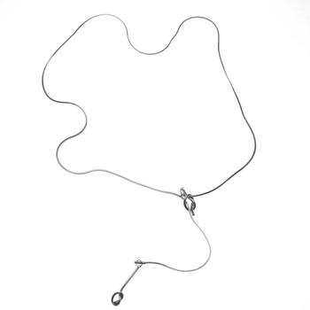 Guangyu Knotted Tassel Necklace, Simple and Minimalist Niche Design, Snake Bone Chain, Unisex Punk Clavicle Chain, Long Style